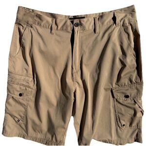 Men's Denali Shorts 38 Khaki Cargo Performance Hiking, Fishing, Travel